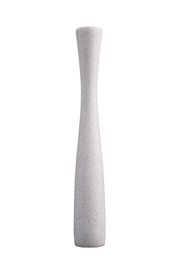 Caffeine Ceramic Handmade White Matte Studio Flower Vase or Flower Vase for Home Decor, Living Room, Bedroom, Office, Center Table (1 Pc) - Image 3